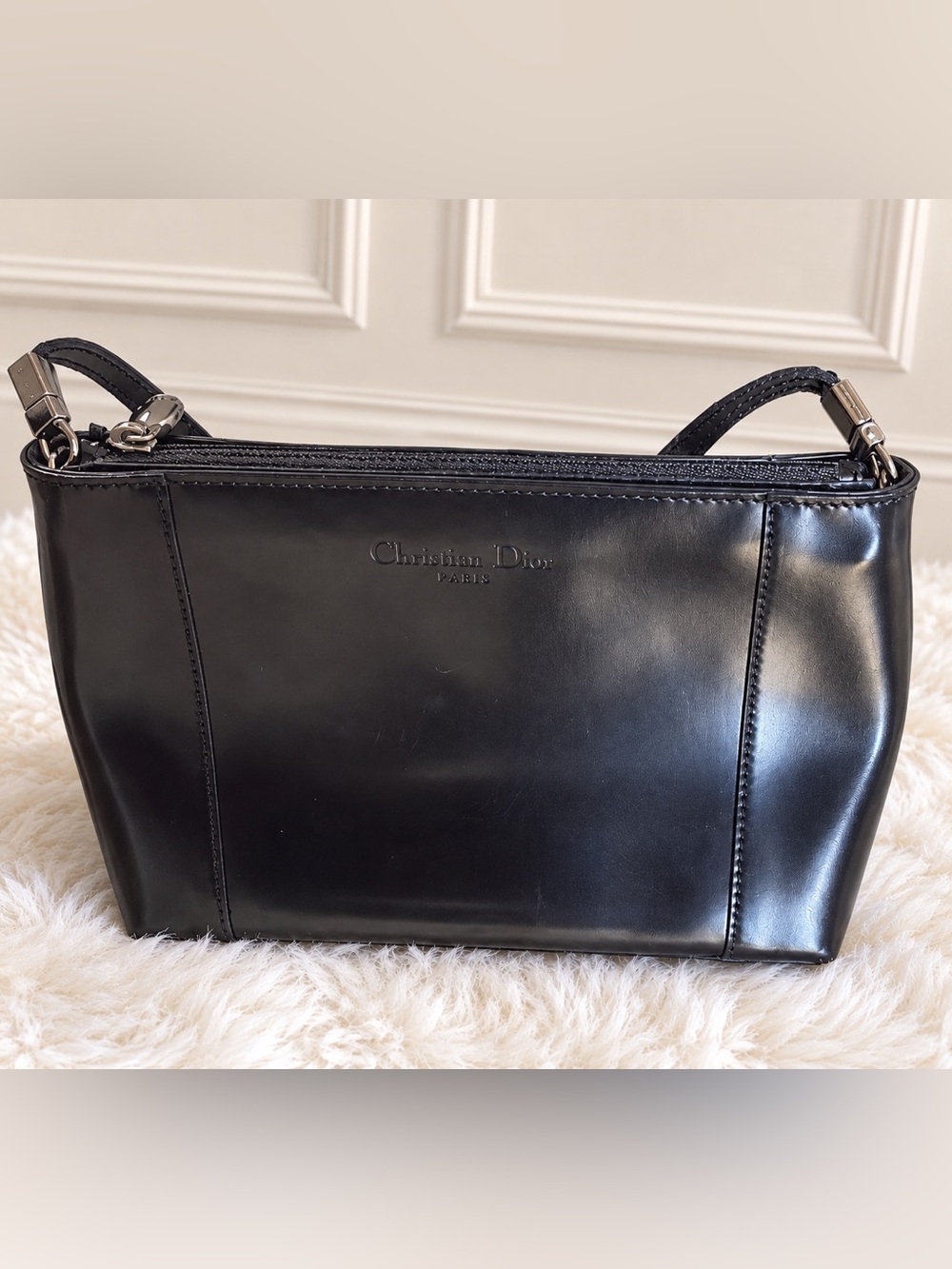 Christian Dior Black Leather Crossbody Bag